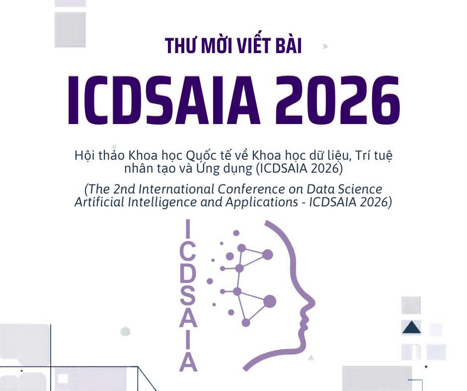 THƯ MỜI VIẾT BÀI HỘI THẢO KHOA HỌC QUỐC TẾ ICDSAIA 2026